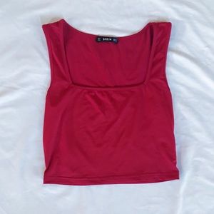 Red crop top